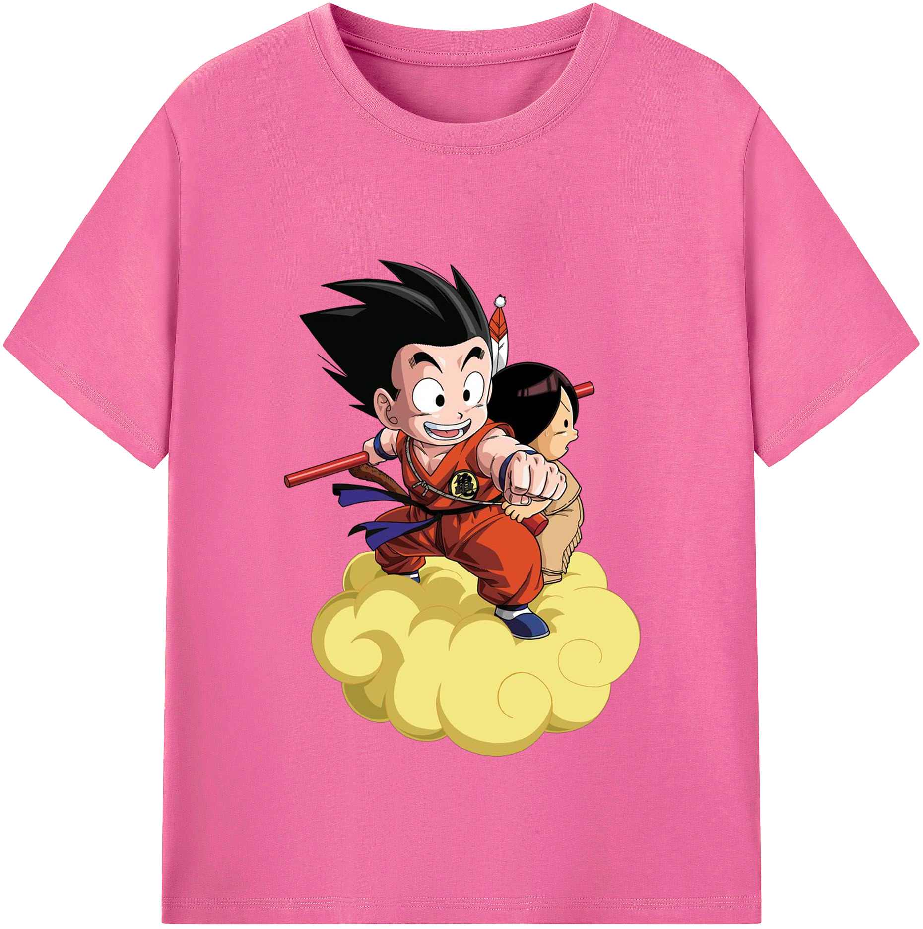 （画像用） ドラゴンボール 孫悟空（そん ごくう）Son Goku カカロット DRAGON BALL Kakarotto レディースカジュアルプリントTシャツ（綿100％）